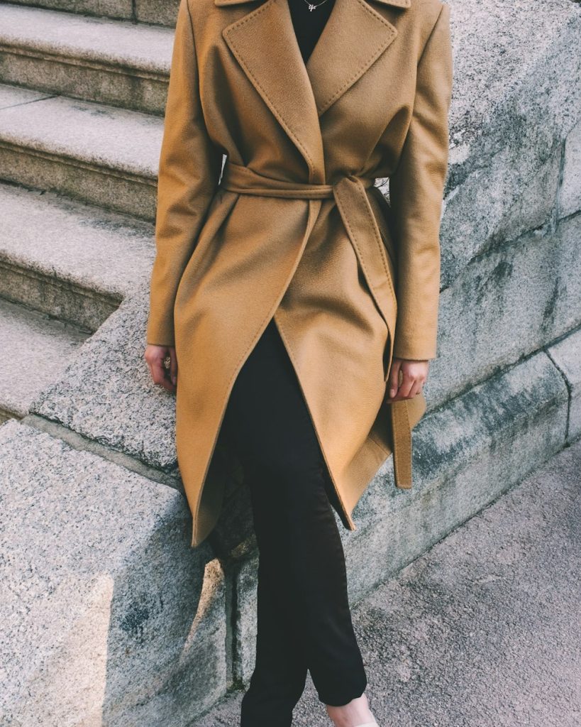 Cappotto in lana cammello